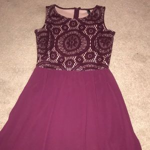 Burgundy Lace top dress